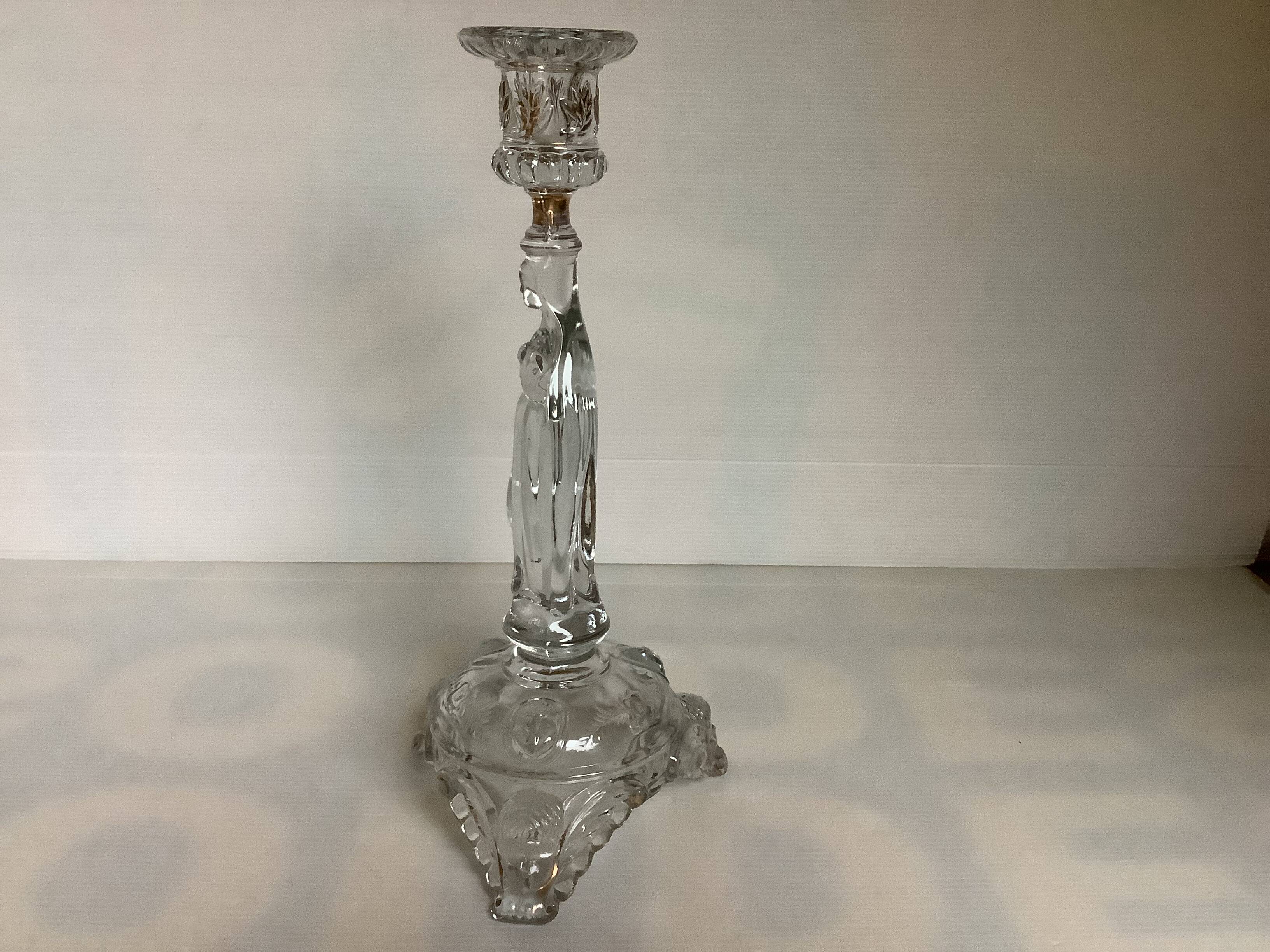 Old candle holder Val Saint Lambert Belgium