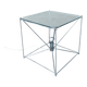 Cubist coffee table with lamp attributed to Max Sauze, France 1960s