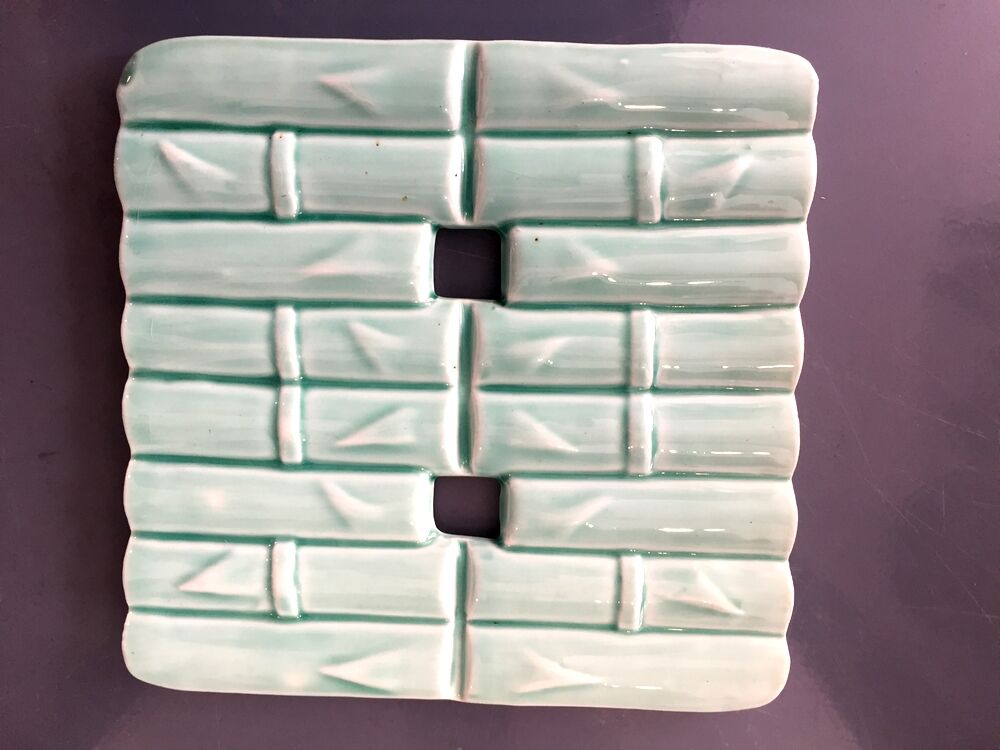 Asparagus dish with drainer in water green tones