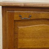 Small oak cabinet, 1 drawer and 1 tilting door