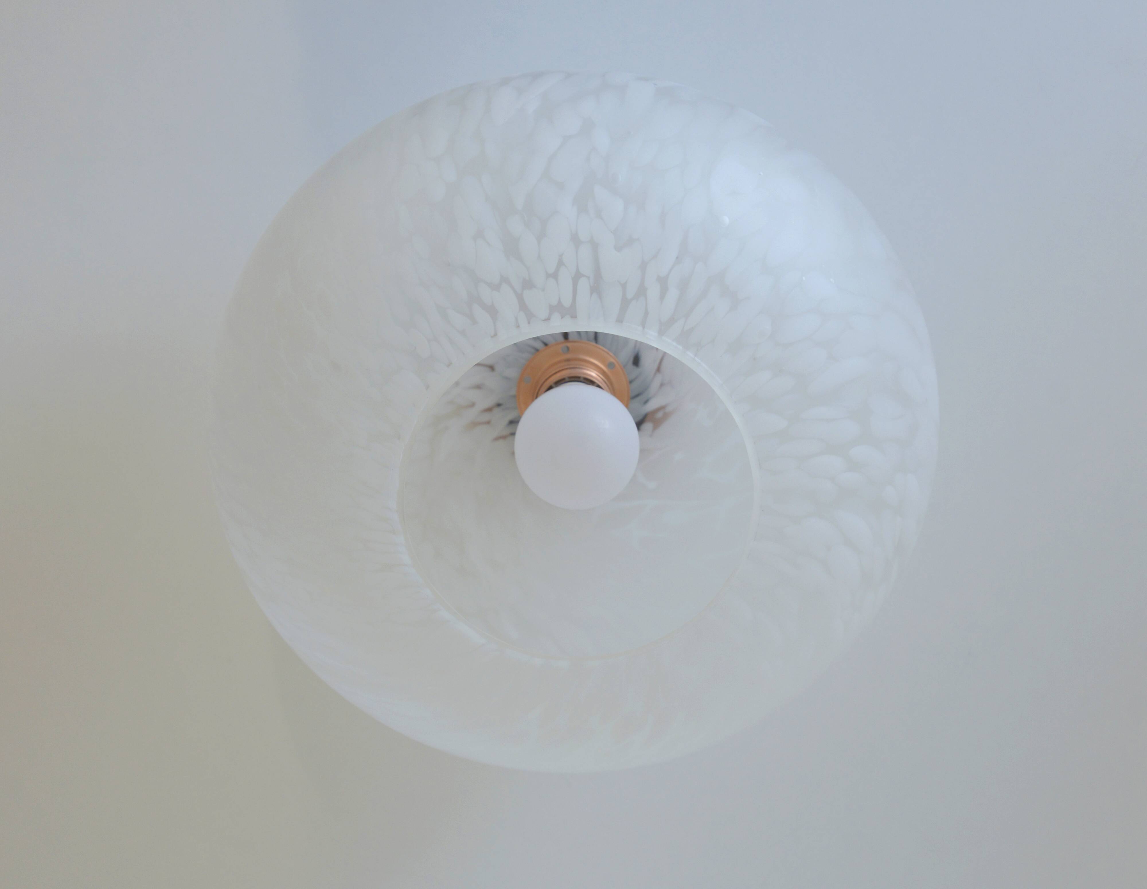 Vintage Murano Glass Sconce Lamp / Unique Light Fixture / Semi Flush Mount