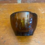 Cendrier Ancien Verrerie BROSSE Vieux Rouen Verre Moulé France Vintage