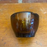 Antique Ashtray Glassware BRUSH Old Rouen Molded Glass France Vintage