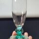 6 Luminarc molière champagne flutes aqua green foot