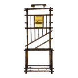 Vintage bamboo entrance hall with mirror circa 1920's