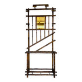 Vintage bamboo entrance hall with mirror circa 1920's
