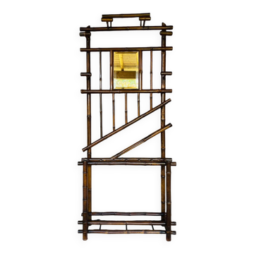 Vintage bamboo entrance hall with mirror circa 1920's