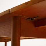 Teak and oak dining table by Jpoul m. Volther for Fdb