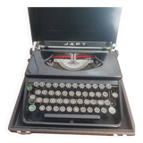 Machine à écrire japy portable ancienne avec son coffre comme neuve