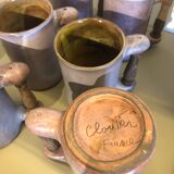 Series of six ceramic pitchers