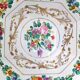 Vintage Octagonal Porcelain Salad Bowl from Mehun