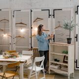 Vintage rattan headboard