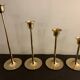 4 Scandinavian brass candle holders