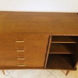 Scandinavian style dresser with 4 drawers and storage, circa 60