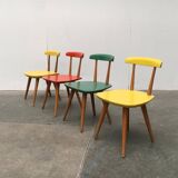 Children's table and chair set by Karla Drabsch for Kleid & Raum, 1950s, set of 5.