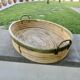 Large plateau, Gabriella Crespi style, bamboo and brass, 1970s.