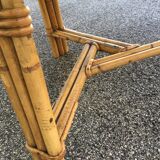 Round rattan coffee table Audoux-Minnet