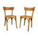 Pair of vintage bentwood curved wooden bistro chairs