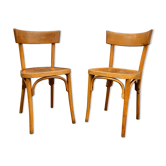 Paire de chaises bistrot en bois courbée bentwood vintage