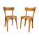 Pair of vintage bentwood curved wooden bistro chairs