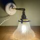 Vintage art deco frosted glass tulip wall light