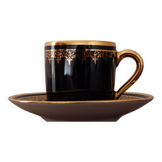Teacup and saucer Limoges porcelain