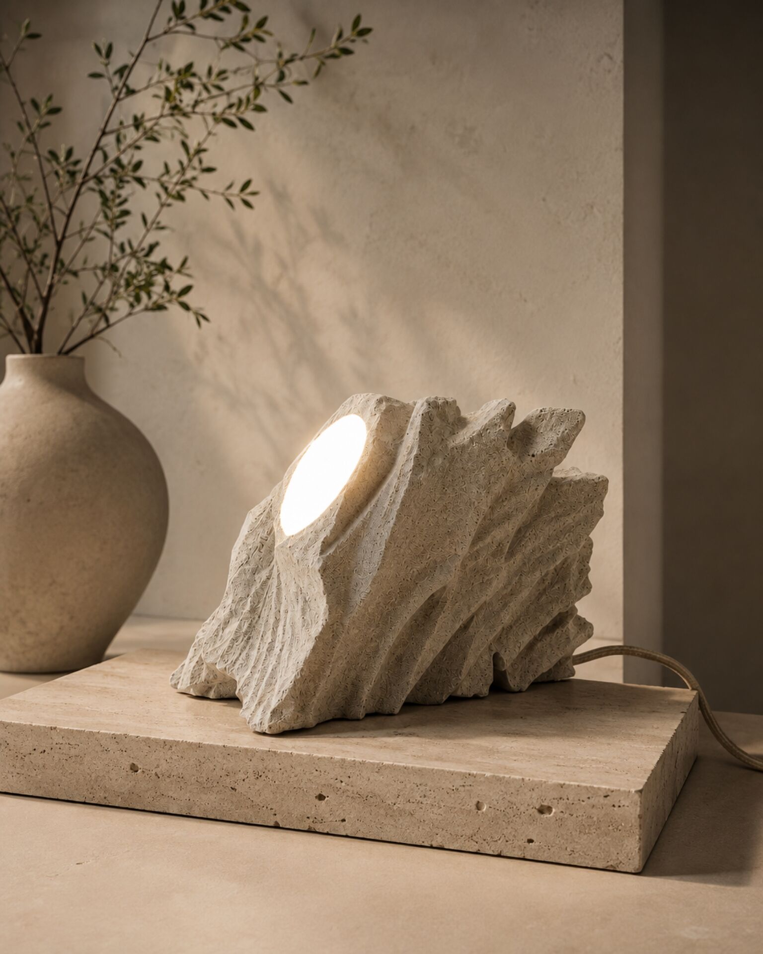 Sculptural lamp — Mineral light piece