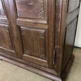 Louis XV carved wooden wardrobe from the 18th century