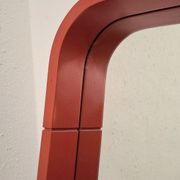 80s Pop Art Red Rounded Frame Mirror