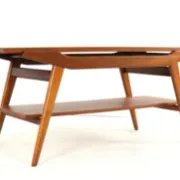 Table basse avec plateau réversible - teck mid-century moderne - design néerlandais