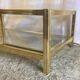 Gold and chrome metal coffee table - 70s