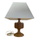 Vintage Scandinavian Turned Wood Lamp + Vintage Fabric Shade