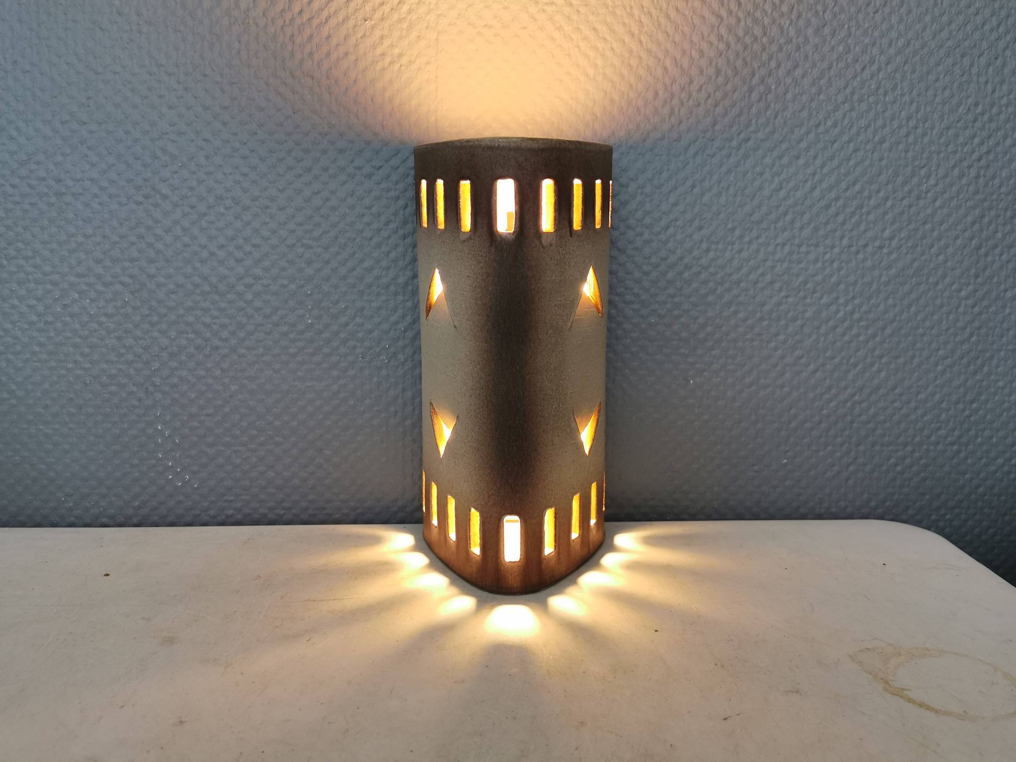Ceramic wall lamp by Danske Axella from the 1970s.