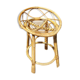 Chaise haute en rotin années 60