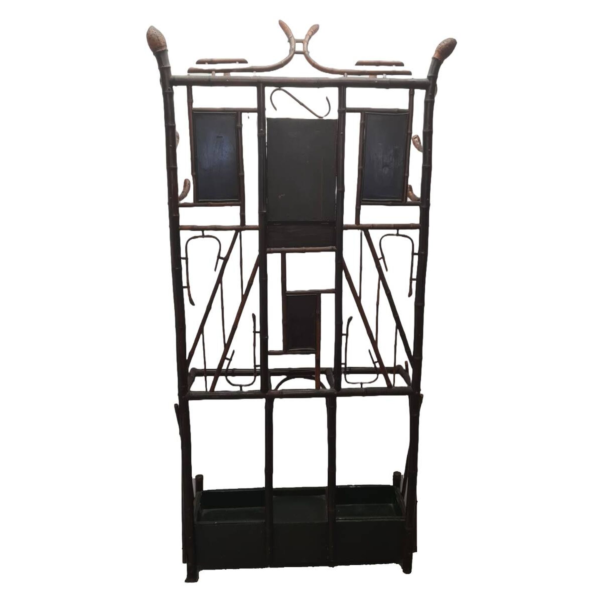French Standing Coat Rack In Japanese Style, early 1900s