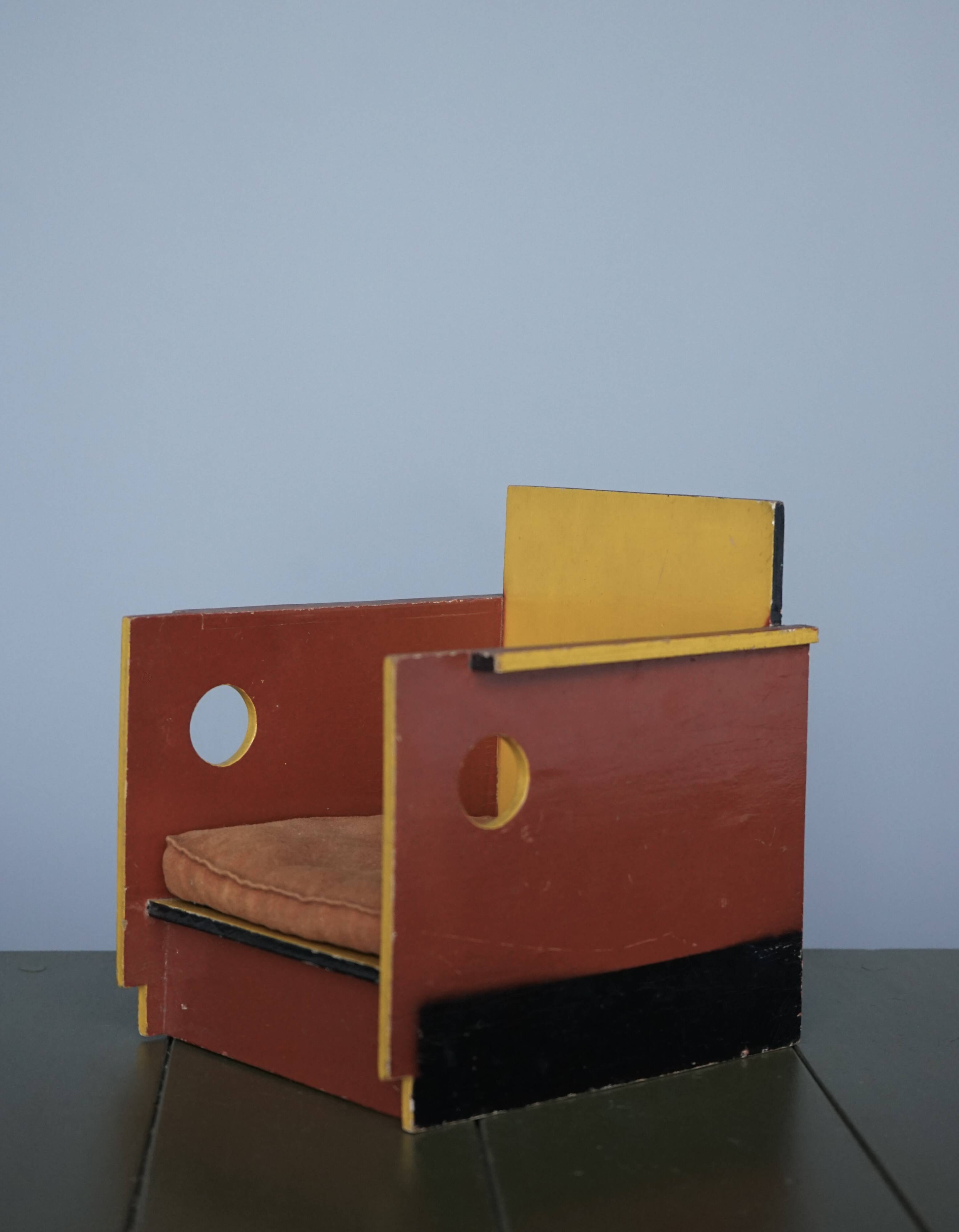 Rare Modernist Toy Chair by Ko Verzuu for Ado, 1930s