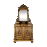 Renaissance psyche doors dresser in solid walnut