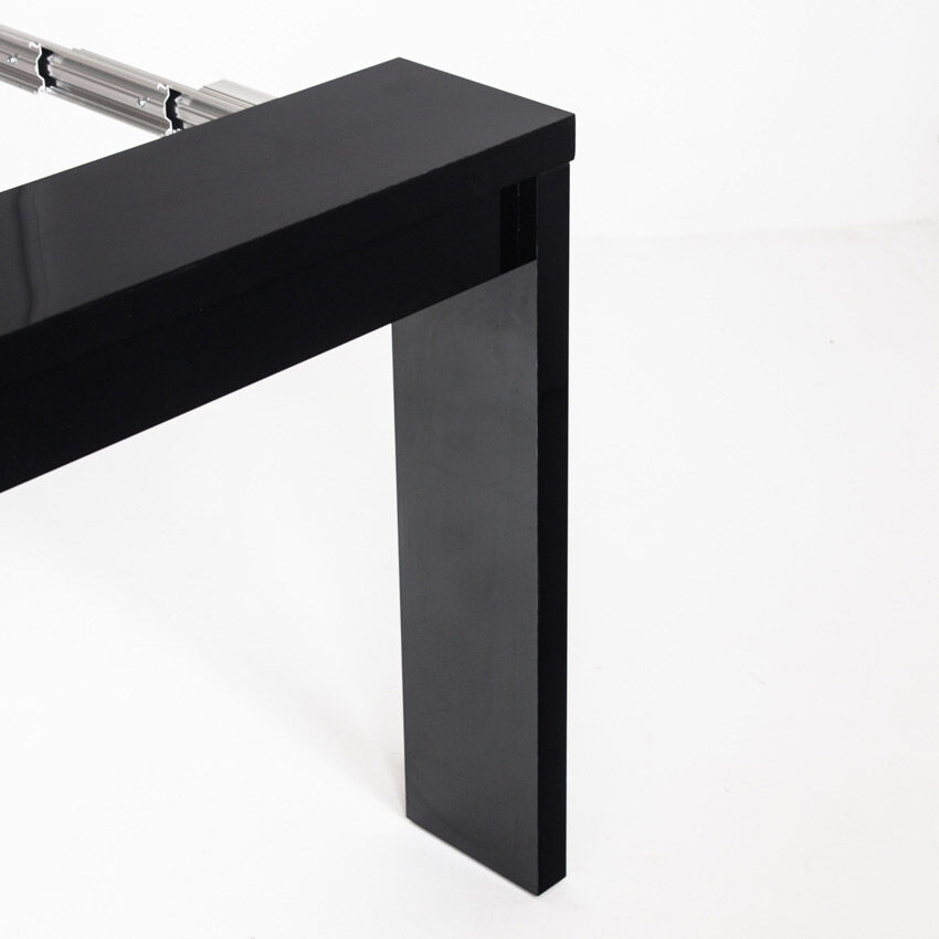 Vintage extendable table / console in lacquered wood by Paul Michel, France 1990