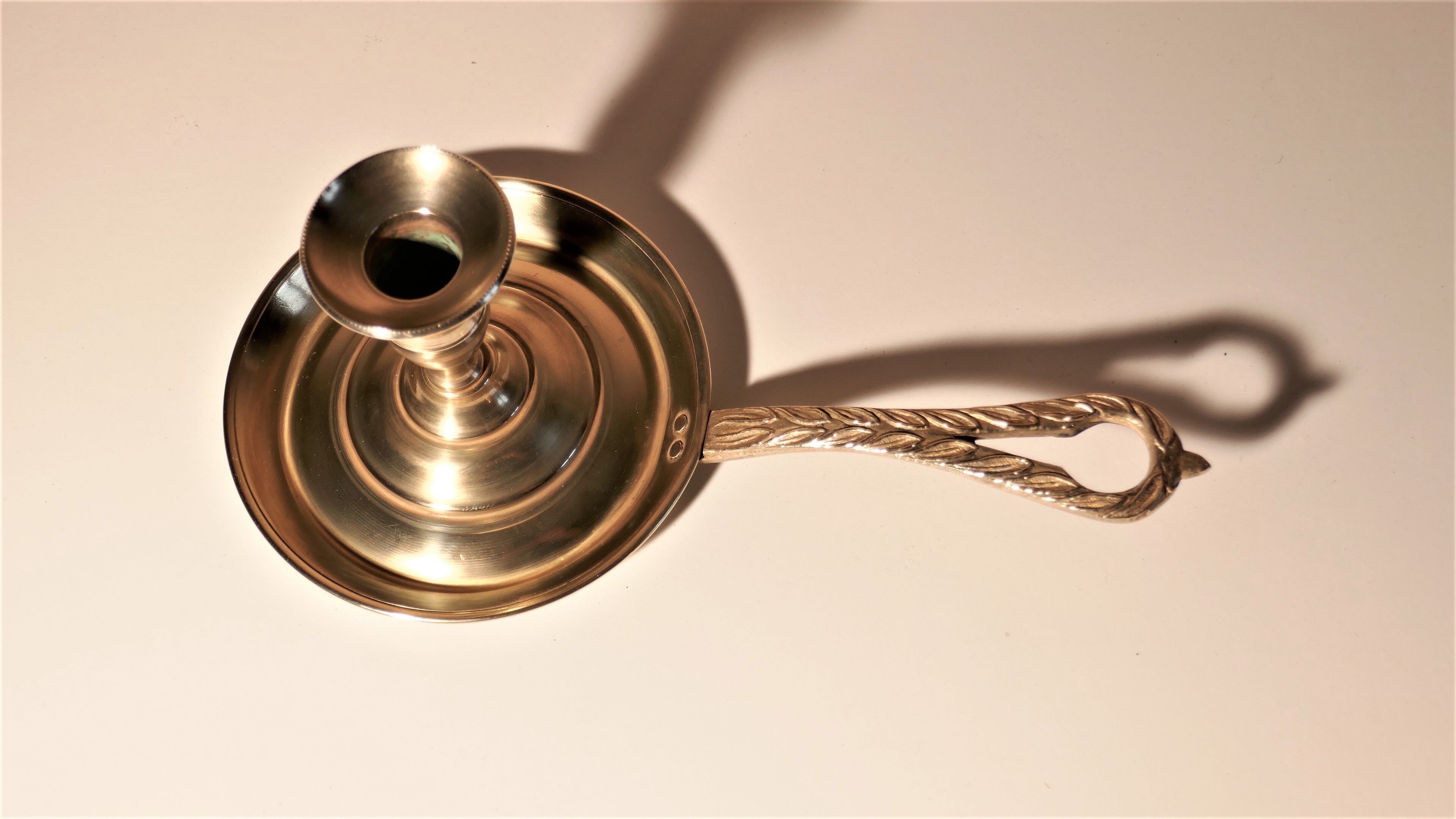 Old brass cellar rat bougeoir