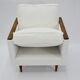 Original 70's armchair ZWP-08, fully restored, Bouclé, white