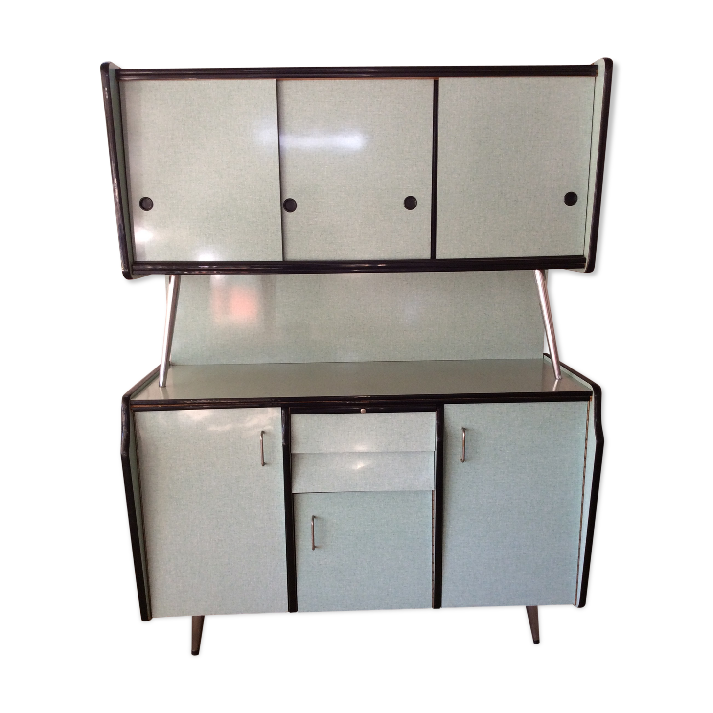Buffet en formica vert "mint"