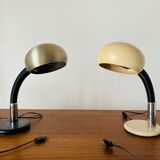Lampes de table flexibles des années 1970, Gammalux Italie