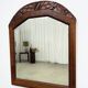 Art Deco oak mirror with carved motif