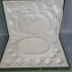 Antique silver-plated/gold liquor service with 12 goblets, tray + case.