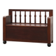 Modernist Art Deco bench with lift-top storage seat in solid oak, Belgium