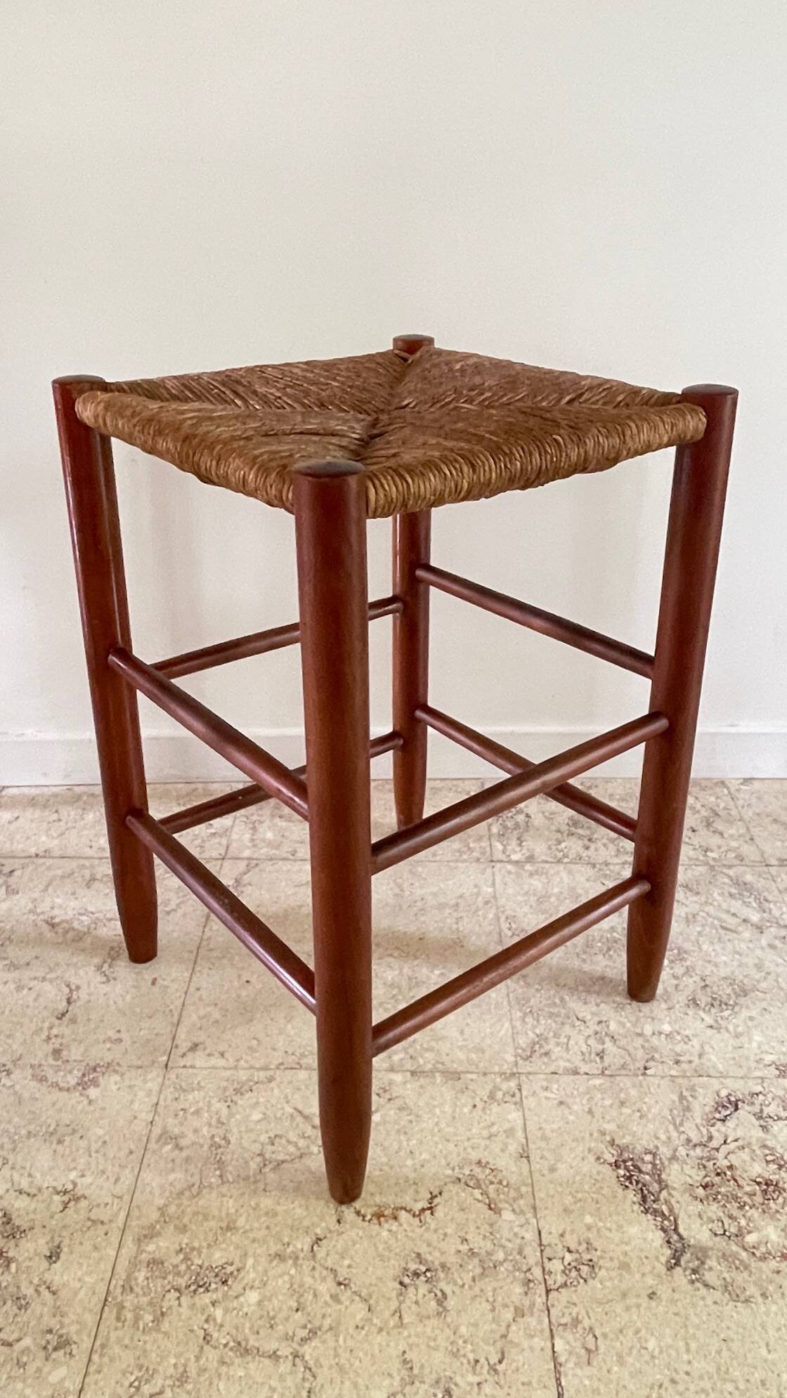 TABOURET Paille VINTAGE