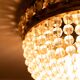 Antique Chrystal Glass Ceiling lamp 1930s