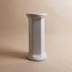 White glazed ceramic column pedestal table - 1970s Italian vintage display stand