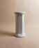 White glazed ceramic column pedestal table - 1970s Italian vintage display stand