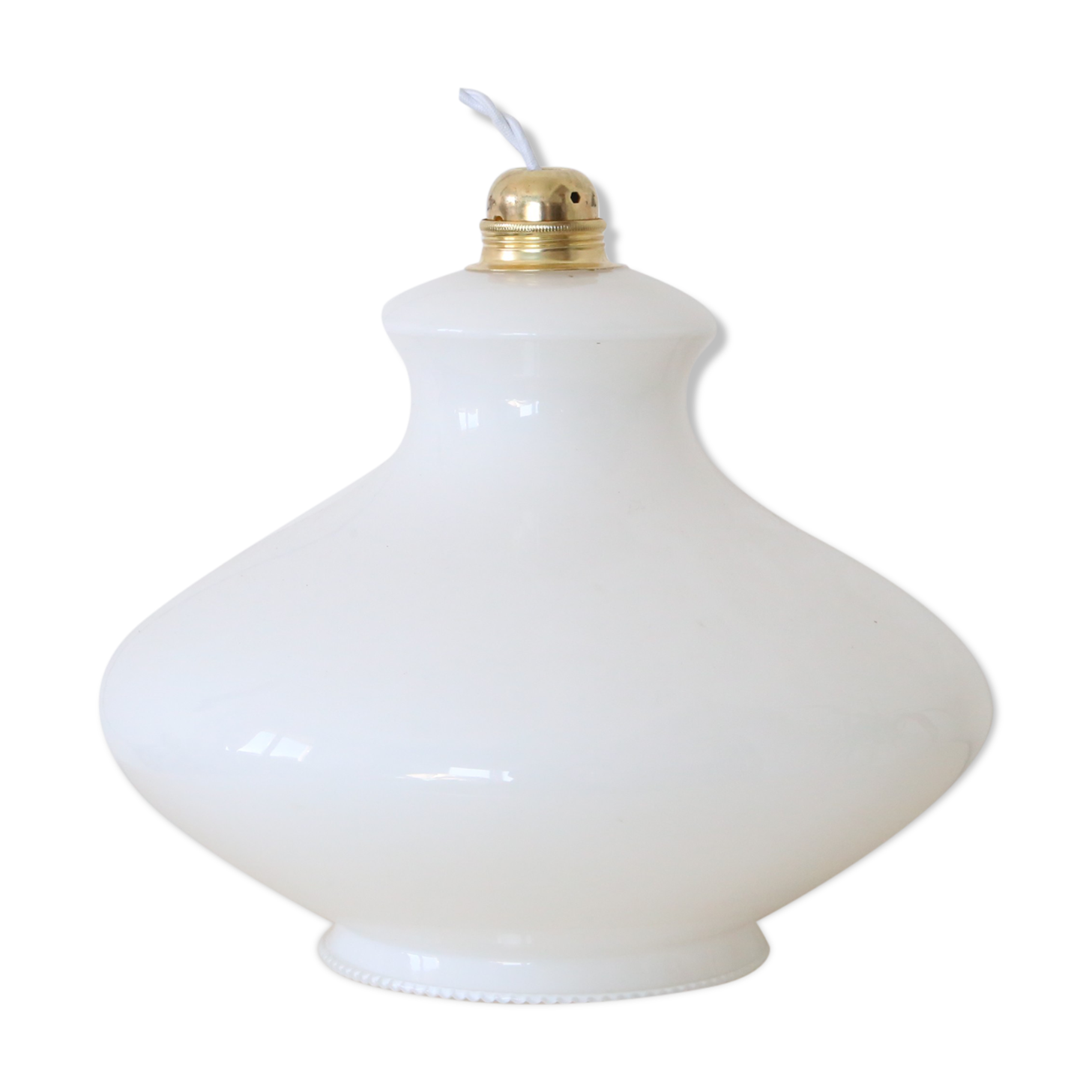 Opaline suspension with serrated edge, vintage